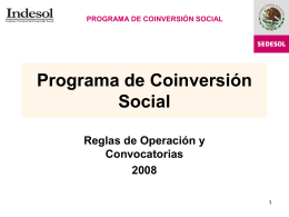 Programa de Coinversión Social