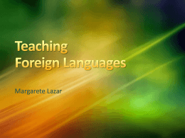 Teaching Foreign Languages