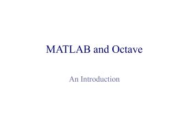 Matlab and Octave
