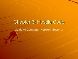 Chapter 6: Hostile Code