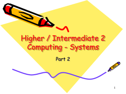Higher Computer Systems - Lourdes Secondary School