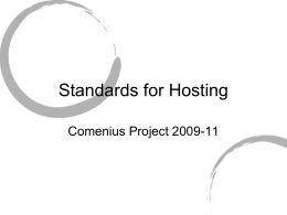 Standards for Hosting