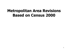 New Statistical Area Information based on Census