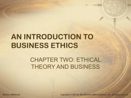 AN INTRODUCTION TO BUSINESS ETHICS