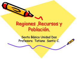 Regiones ,Recursos y Población.