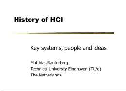 HCI history