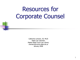 Free Legal Resources on the Web