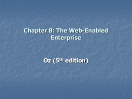 Chapter 7 E-commerce: The Internet, intranets, and