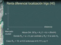 Renta diferencial localización trigo (H0)