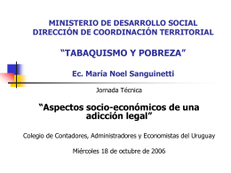 MINISTERIO DE DESARROLLO SOCIAL DIRECCIÓN DE
