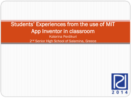 Students’ Experiences from the use of MIT App