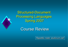 Structured-Document Processing Languages