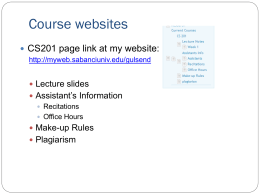 Course Information - Sabancı Üniversitesi