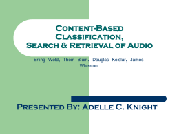 Content-Based Classification, Search & Retrieval