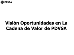 Visión Oportunidades en Cadena de Valor de PDVSA