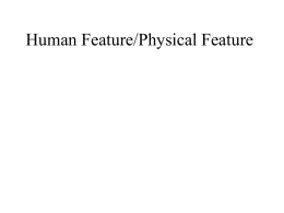 Human Feature/Physical Feature