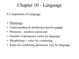 Chapter 10 - Language