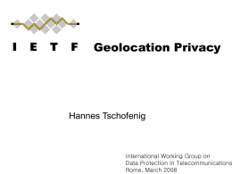 Geolocation Privacy - Columbia University