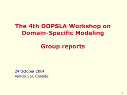 Workshop - DSM Forum
