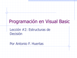 Programación en Visual Basic