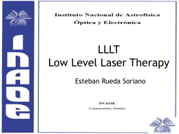 LLLT Low Level Laser Therapy - INAOE