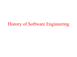 History of Software Engineering
