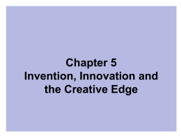 Chapter 5 Invention, Innovation and the Creative