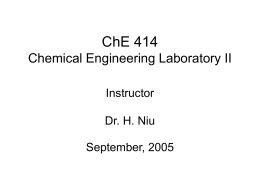 Lecture 2 of CH E 414