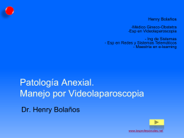 Patología Anexial Enfoque por laparoscopia