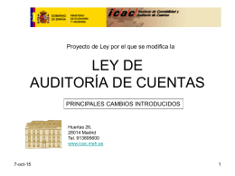 LEY DE AUDITORÍA DE CUENTAS