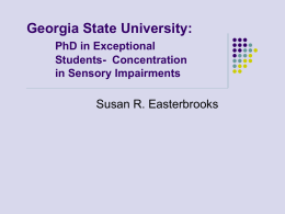 Georgia State University: PhD in Exceptional