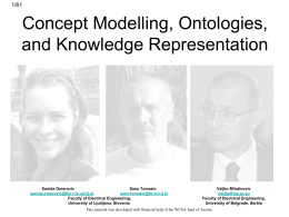 Concepts, Ontologies, and Knowledge representation