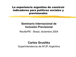 La política previsional en Argentina a inicios del