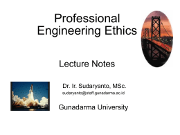 Professional Ethics - Gunadarma University