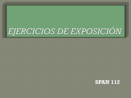 EJERCICIOS DE EXPOSICIÓN