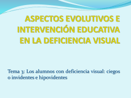 ASPECTOS EVOLUTIVOS E INTERVENCIÓN EDUCATIVA EN LA