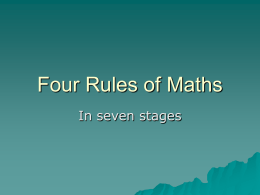 Four Rules of Maths - Elk River School District