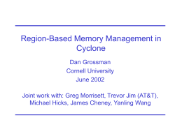 Region-Based Memory Management in Cyclone