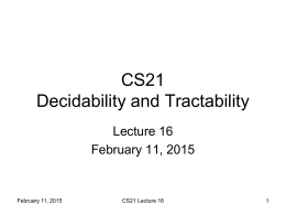 CS21 Lecture 1 - California Institute of