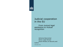 Judicial cooperation in the EU