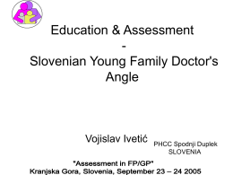Education & Assessment - Slovenian Young Family