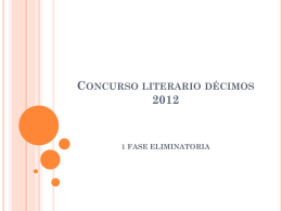 Concurso literario décimos 2012