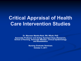 An Introduction to Critical Appraisal Strategies