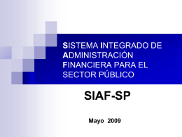 Sistema Integrado de Administración Financiera