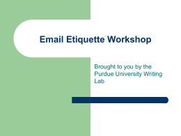 Business Writing Etiquette Workshop