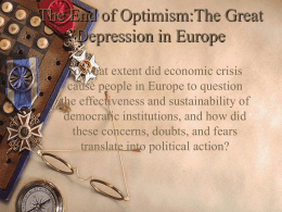 The End of Optimism Lesson Plan