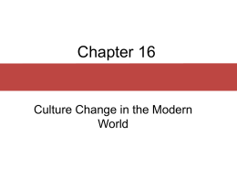 Chapter 17 Cultural Change