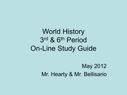 World History Chapter 18 On