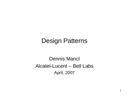 Design Patterns - New Jersey Institute of