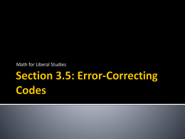 Section 3.5: Error